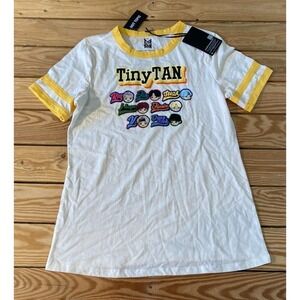 NWT Tiny Tan K-Pop Graphic T Shirt Size Medium Women’s White MSRP 29.90
